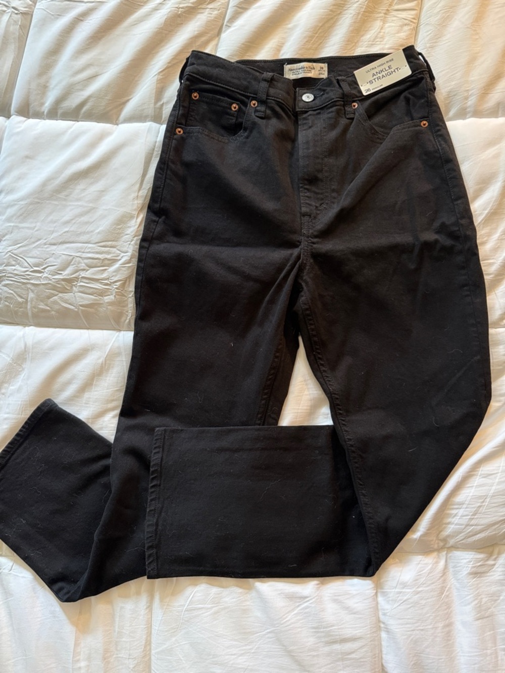 Black Women’s Ultra High Rise Straight Jeans